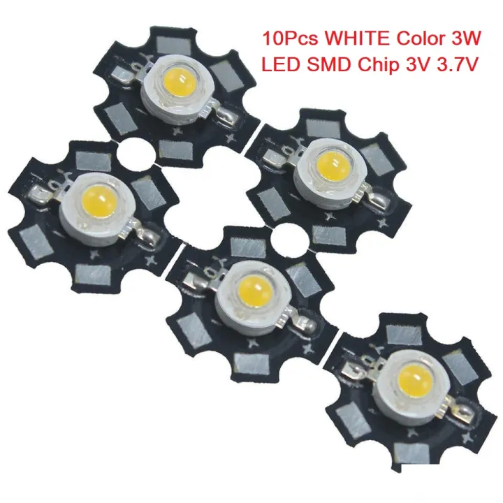 10Pcs-%2020mm%20Black%20PCB%20Plate%20White%203%20Watt%203.7V%20Ultra%20Bright%20WHITE%20Color%203W%20LED%20SMD%20Chip%203V%203.7V%20Metal%20Plate%20Heat%20Sink%20Aluminum%20Base%2020mm%20PCB%20DIY%20LED%20Light%20Bulbs%20-%20Image%205