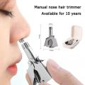 Nose Hair Trimmer For Men And Women With Noise Wash able Man-ual Nasal Hair. 