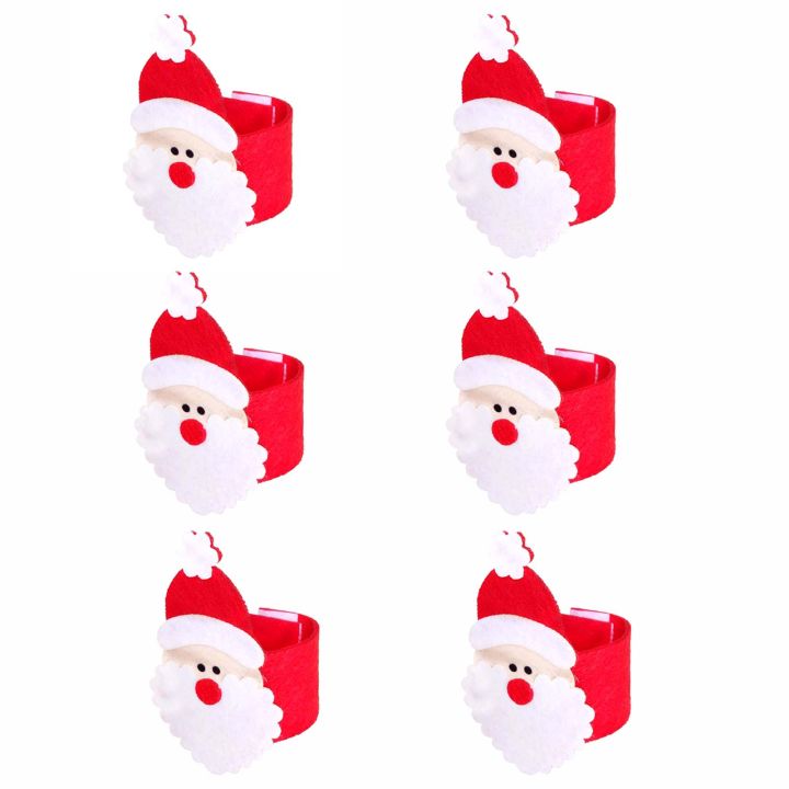 Napkin%20Holder%20Buckle%20Eye-catching%20Xmas%20Soft%20Santa%20Clause%20Shape%20Serviette%20Ring%20-%20Image%202