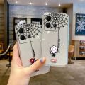 Clear Phone Case For Infinix NOTE 10 11 12 30 SMART 4 5 6 7 ZERO CAMON 19 20 PRO Case Shell Cartoon Marvel Spider-Man Spider Web. 