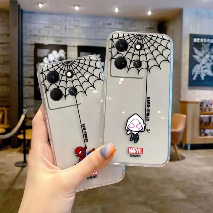 Clear%20Phone%20Case%20For%20Infinix%20NOTE%2010%2011%2012%2030%20SMART%204%205%206%207%20ZERO%20CAMON%2019%2020%20PRO%20Case%20Shell%20Cartoon%20Marvel%20Spider-Man%20Spider%20Web%20-%20Image%203