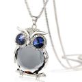 【DM bag factory Store】New Style Charmant Women Necklace Owl Rhinestone Sweater Chain Long Necklaces Ornaments Torque Trinket. 