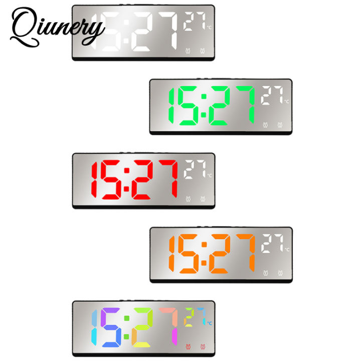 6.9 Inches Electronic Alarm Clock 5 Levels Brightness Adjustable Large Screen Student Desk Clock Table Clock