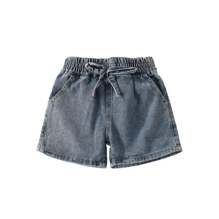 Spot%20malwee%20girls%20jeans%20summer%20new%20European%20and%20American%20small%20and%20medium-sized%20children%20foreign%20elastic%20waist%20shorts%20children's%20pants%20-%20Image%205