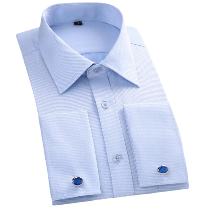 2023%20Men%20French%20Cuff%20Dress%20Shirt%20Cufflinks%20New%20White%20Long%20Sleeve%20Casual%20Buttons%20Male%20Brand%20Shirts%20Regular%20Fit%20Clothes%20-%20Image%205