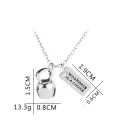 【3C VictoryEagle】High quality American style sports dumbbell amulet necklace men women jewelry. 