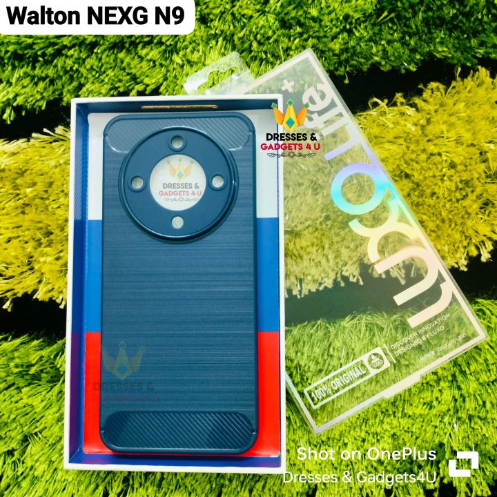 For Walton NEXG N9 Back Case Luxury Premium Soft Carbon Fiber Mobile Phone Back Cover