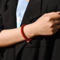 Simple Red Braided Bracelet Girl Lucky Hand Buckle String Bracelet Couple Bracelet Ornament Accessories. 