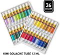 HIMI MiYA Gouache Paint Tubes Set – 12ml Tubes | 12 / 18 / 24 / 36 Colors.