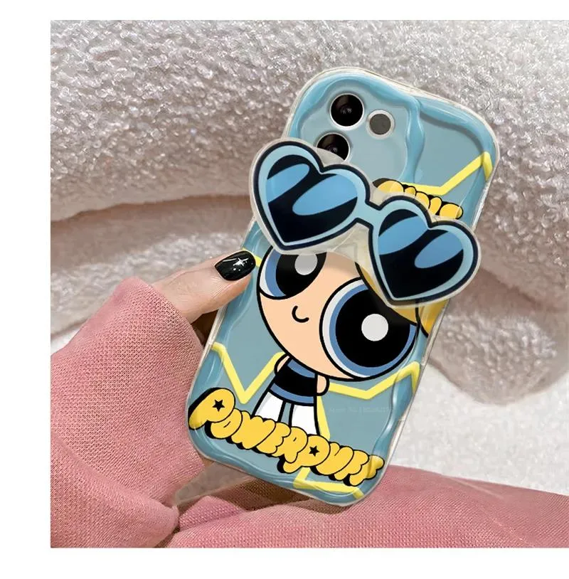 Alien Cute Powerpuff Girls Glasses Holder Case For Samsung Galaxy