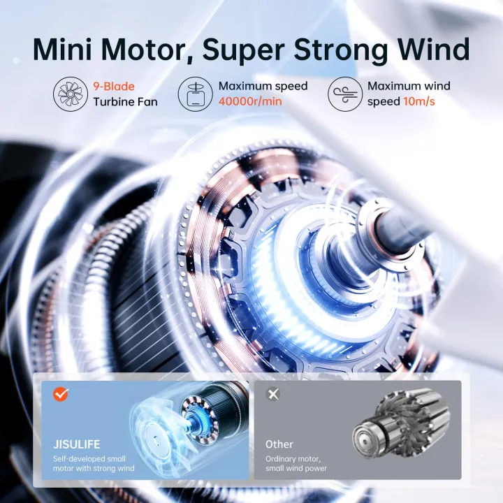 JisuLife%20Handheld%20Fan%20Life9%20Silent%20Turbo%20Fan%205000mAh%20Battery%2018H%20Max%20Cooling%20Time%20with%205%20Speeds%20-%20Image%202