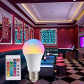 16 Colors RGB Bulb LED Multicolor Bulb E27 Base 220V Household Lighting Dimmable 24 Key Remote Control Atmosphere Neon Light. 