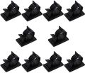 10Pcs Set Self Adhesive Cable Cords Organizer Clips / Desk Top Cable Wire Holders / Cable Line Management Tools / Wire Tie. 