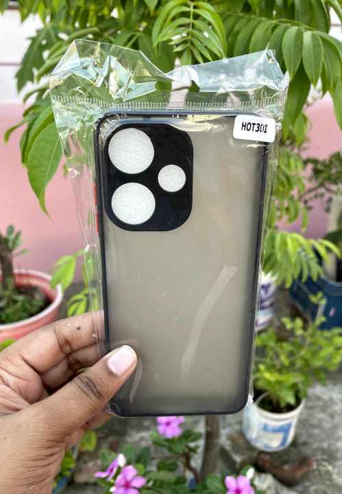 Camera%20Protection%20Bumper%20Phone%20Cases%20For%20Infinix%20Hot%2030i%20Matte%20Translucent%20Shockproof%20Back%20Cover%20-%20Image%204