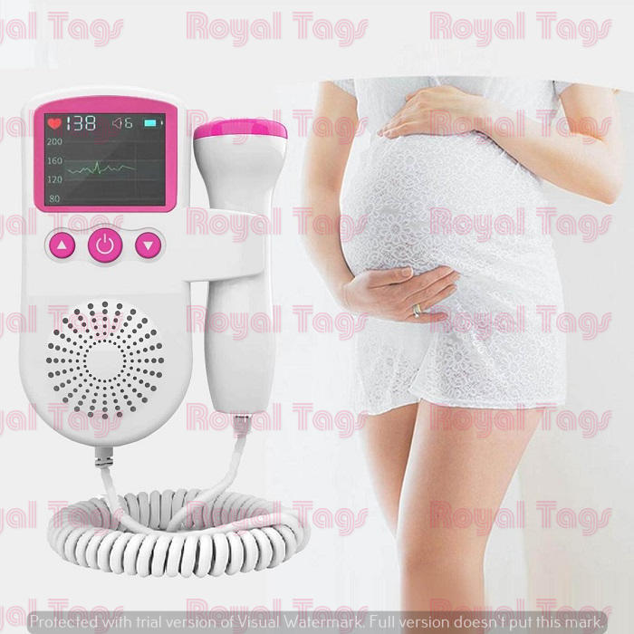 Fetal Doppler Heart Rate Monitor Baby Fetal Sound Heart Detector with ...