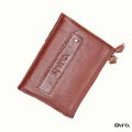 Avro Premium 100% Genuine Cow Leather Double Zipper Money Bag For Men Stylish Export Quality Wallet For Men. 