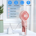 Portable Fan with Humidifier Mini Handheld Spray Mist Fan Rechargeable Portable Handheld Mini Fan USB Mini Hand Humidifier Fans.