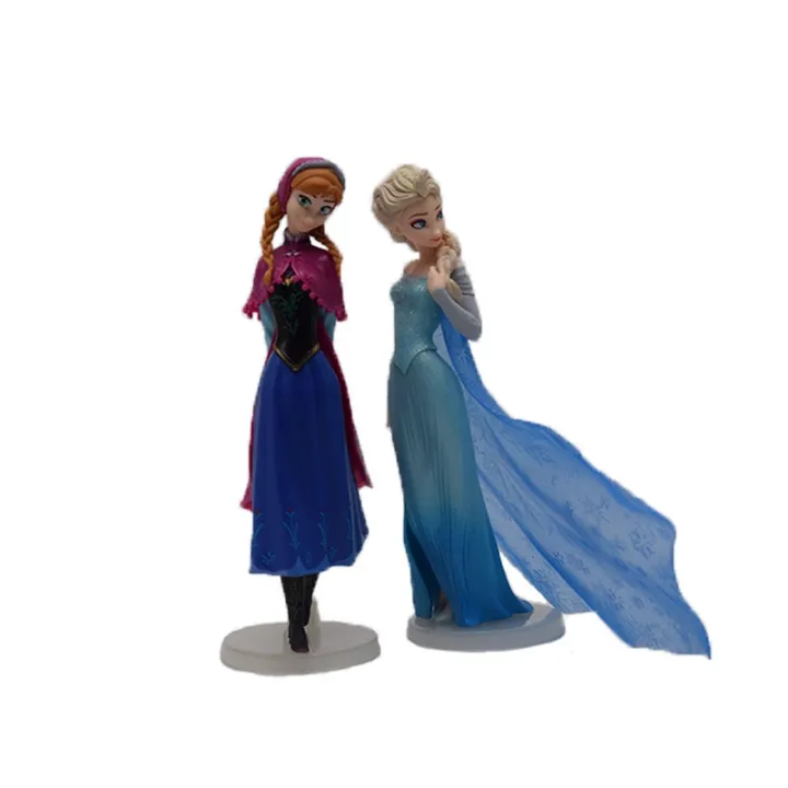 18cm%202pcs/Lot%20Disney%20Frozen%20Anna%20Elsa%20Princess%20Action%20Figure%20Anime%20Mini%20Collection%20Figurine%20Toy%20Model%20For%20Children%20Gift%20-%20Image%202