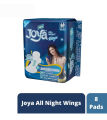 Joya Sanitary Napkin - Wings All Night - 8 Pads Pack - Panty/Wings System - 2 Pack Combo. 