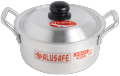 Alusafe Aluminium Casserole with lid 19 cm (19*09 cm). 
