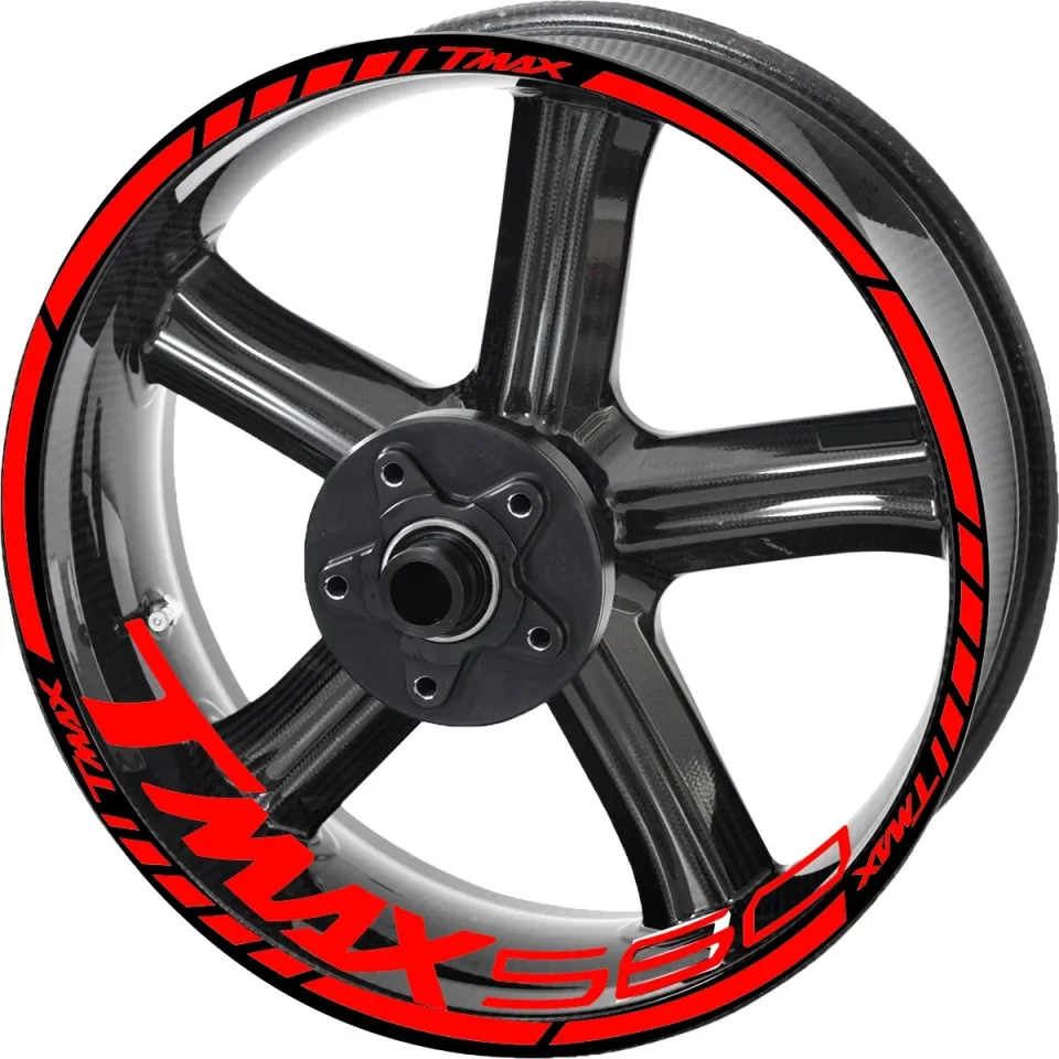 Reflective Motorcycle Tmax Stickers Kit Wheel Rim Decals