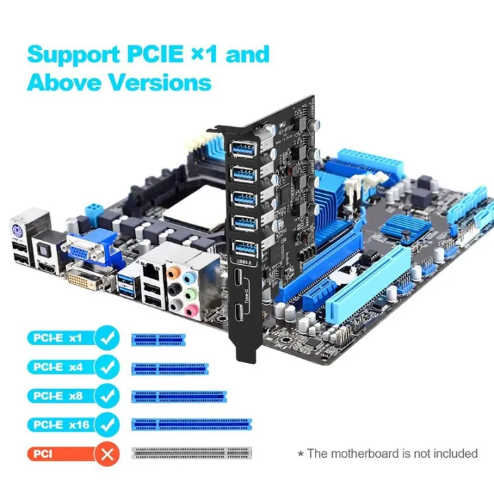 PCI-E%20to%20USB%203.0%207-Port%20Expansion%20Card,%20PCI%20Express%20USB%203.2%20Add%20in%20Card,%20Internal%20USB3%20Hub%20Converter%20for%20Desktop%20PC%20-%20Image%205