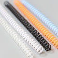5pcs 30 Hole Loose-leaf Plastic Binding Ring Spring Spiral Rings Office Supplies. 