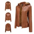 PU Leather Coat Women Woolen Jacket Spring Fall Winter Top Slim Korean Streetwear Moto Biker Punk Outwear Abrigos Mujer Invierno. 