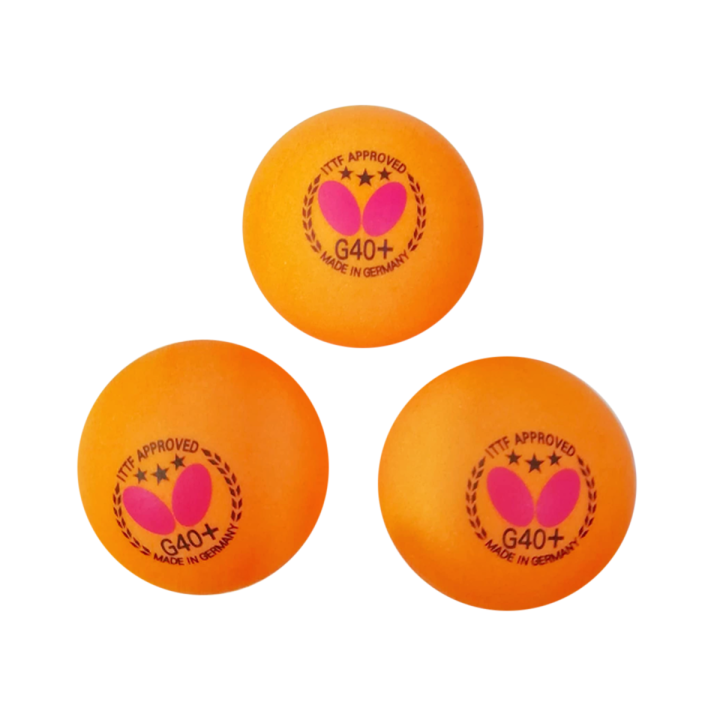 Table Tennis Ball Butterfly 40+ 3 Star Ball - Orange
