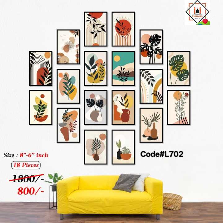 Premium PVC & HD Sticker Wallmate Set – 18pcs Combo