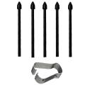 Touch Stylus S Pen Tips Nibs+ Pen Clip for Samsung Tab S7 S7+ Black.