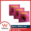 Fighter Dotted Strawberry Flavor Condom Combo Pack 3x3=9pcs Condom for Men. 