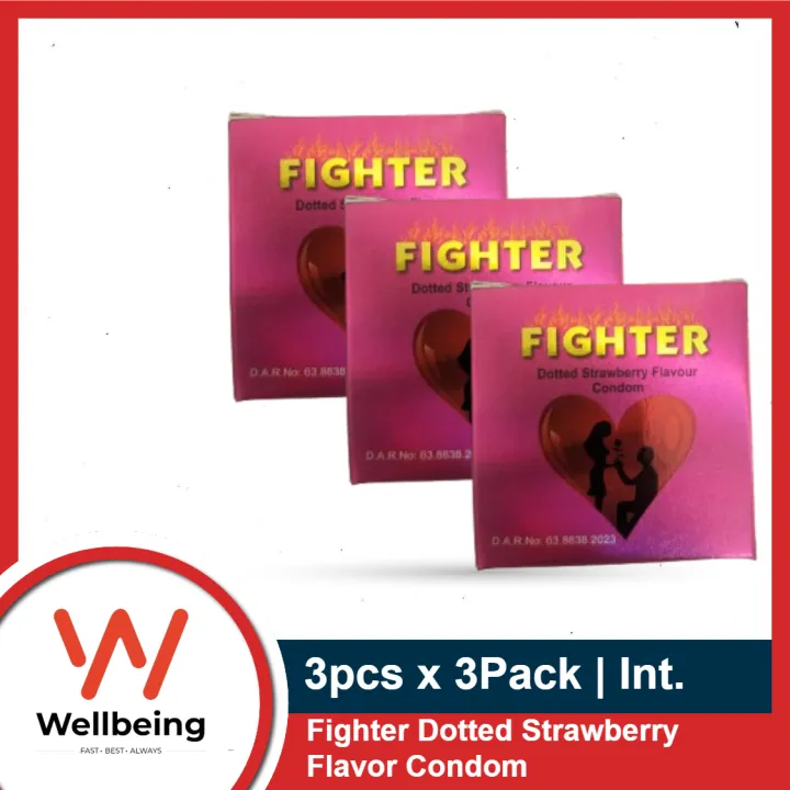 Fighter%20Dotted%20Strawberry%20Flavor%20Condom%20Combo%20Pack%203x3=9pcs%20Condom%20for%20Men%20-%20Image%202