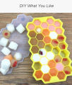 Silicone Ice Cube Tray Honeycomb Ice Cube Tray 37 Cubes Silicone Ice Cube Maker Mold.