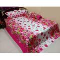 King Size Cotton Bed Sheet With  2 Pillow Covers - Multicolor - Bed Sheet - Bed Sheet. 