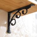 2pcs Black Aluminum Shelf Bracket L Shape European Style Wall Mounted Hanging Angle Bracket Heavy Duty Supporter for Commodity.