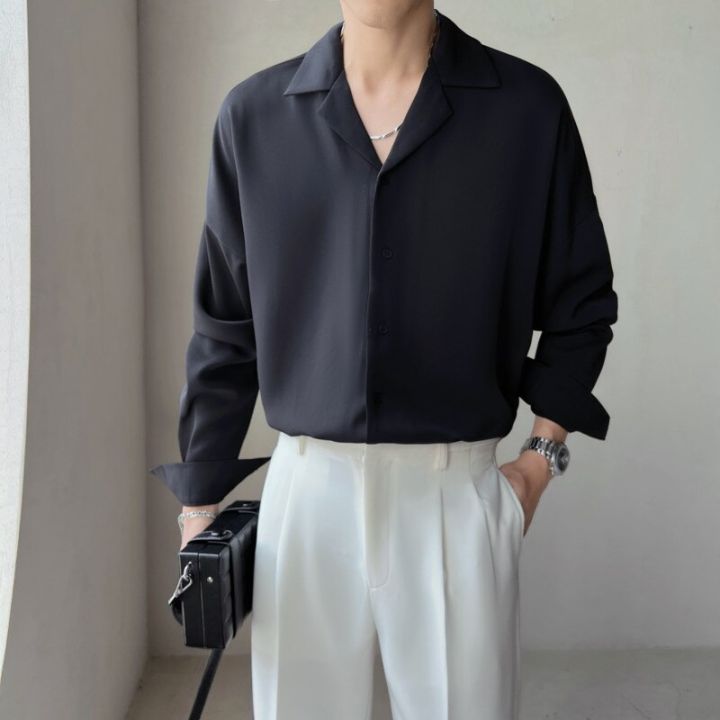 Apricot%20Black%20White%20Shirt%20Men%20Fashion%20Social%20Mens%20Dress%20Shirt%20Korean%20Loose%20Casual%20Long-sleeved%20Shirts%20Mens%20Formal%20Shirt%20M-3XL%20-%20Image%202