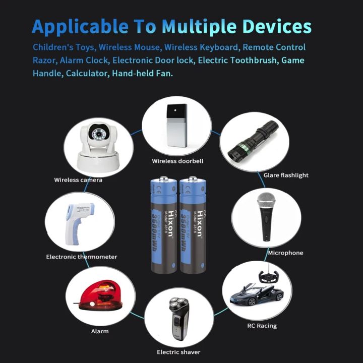 8pc%203500mWh%201.5V%20AA%20Lithium%20Rechargeable%20Battery%204%20Slot%20Charger,%20For%20Wireless%20Mouse,%20Keyboard,%20Alarm%20Clock%20And%20Other%20Electronic%20-%20Image%206