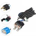 H4 Negative Switched LED Headlight Lamp Bulb Relay Wiring Harness Plug Kit. 