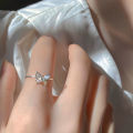 【beauty code store】Shiny Cute Butterfly Zircon Rings Women Girls Minimalist Ring Adjustable Silver Color Ring Jewelry Demoo. 