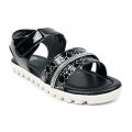 BubbleGummers SILVIA Shinny Belt Sandal for Little Girls.
