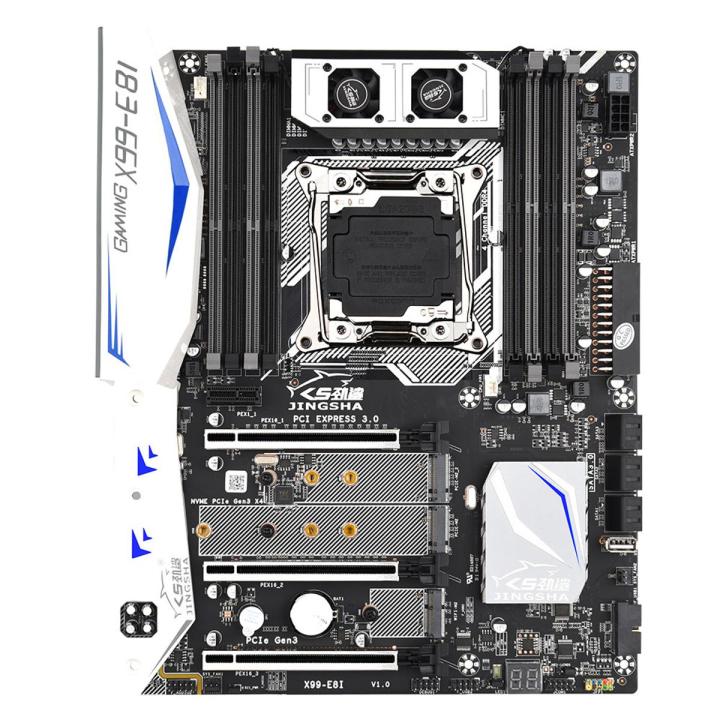 Jingsha X99-E8I Gaming Motherboard with 8 DDR4 Memory Slots 6 SATA3.0 Ports Support Intel Xeon E5 LGA2011-3 V3/V4 Series CPU