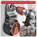 Portable with 360° Laser Level Electric Drilling Dust Collector Dust Processor Detachable Drill Dust Collector Wall Suction 2 In Wall Vacuum. 