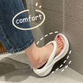 6CM Women Wedges Sandals Female High Heeled Slippers Summer Europe America Fashion Outdoor Flip Flops Clip Platform Slides Shoes.