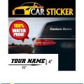 Car Sticker - Custom Name Sticker For Car Back Mirror ( Waterproof & Premium quality).