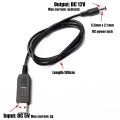 USB Power Boost cable DC 5V to DC 5V / 9V / 12V Powerbank to Router and Onu Step UP Module USB Converter Adapter Cable 2.1x5.5mm Plug. 