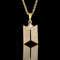 BTS Premium Necklace Golden Chain Jewelry Accessory. 