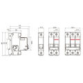 DC Circuit Breaker, 2P Flame Retardant 4KA Breaking Capacity 500V 10A Mini Safety Circuit Breaker Magnetic Arc Extinguishing for Household. 