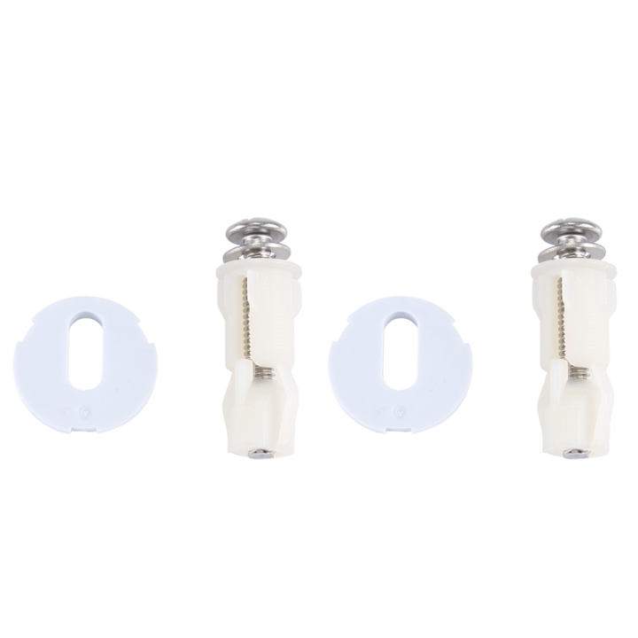 Toilet Seat Hinges Screws WC Hole Fixing Easy Installation 2 Pack