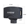 Andoer D-Tap to 5V USB Adapter Connector for V-Mount Camcorder Camera Battery for BMCC for iPhone iOS Android Smartphone Monitor. 